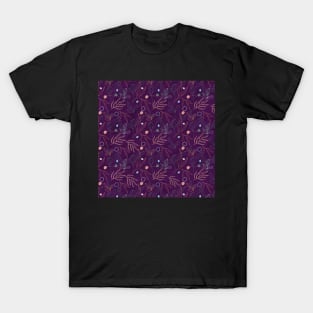Flower Pattern Purple Love T-Shirt